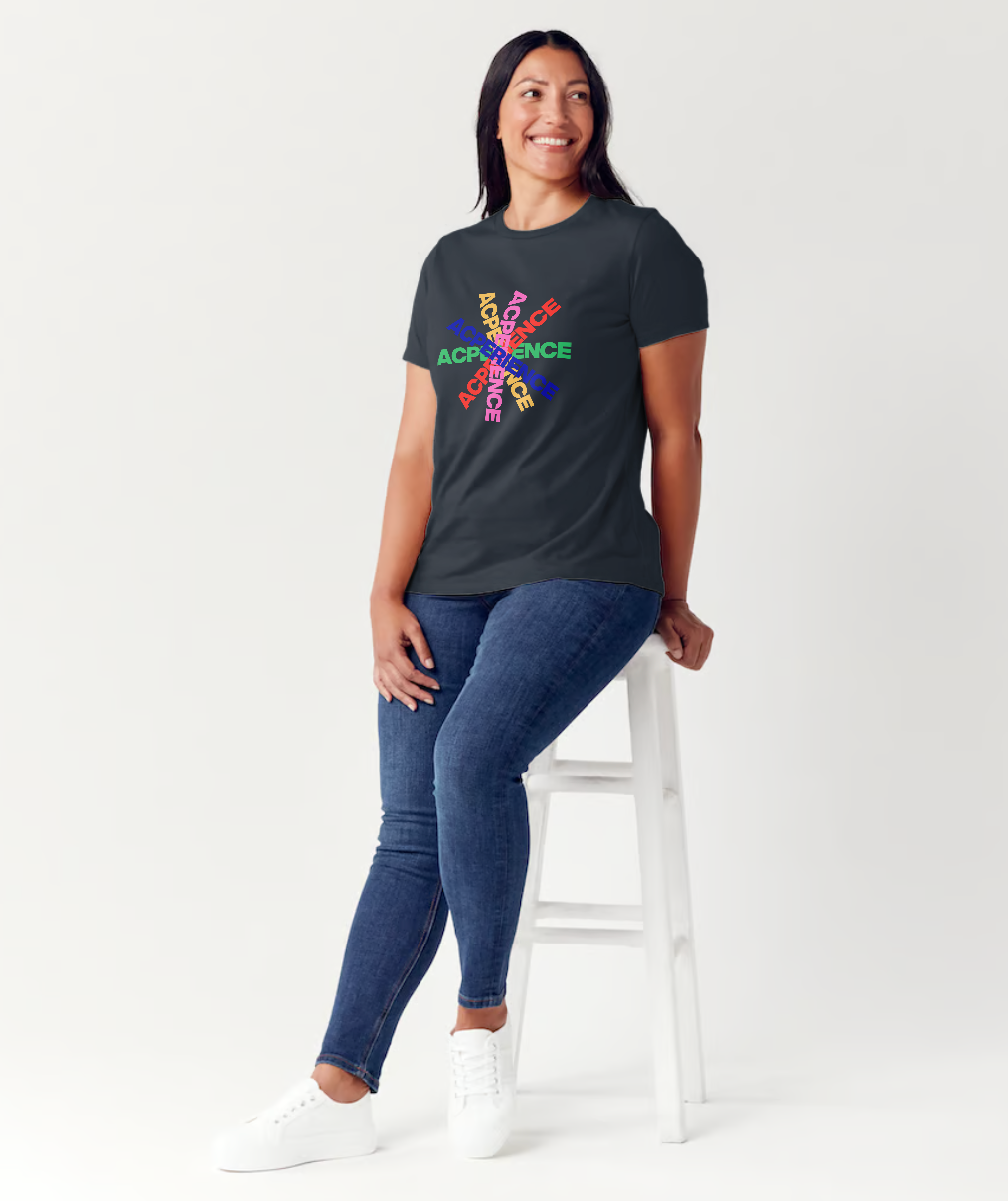 Acperience techno t shirt from slogun female model