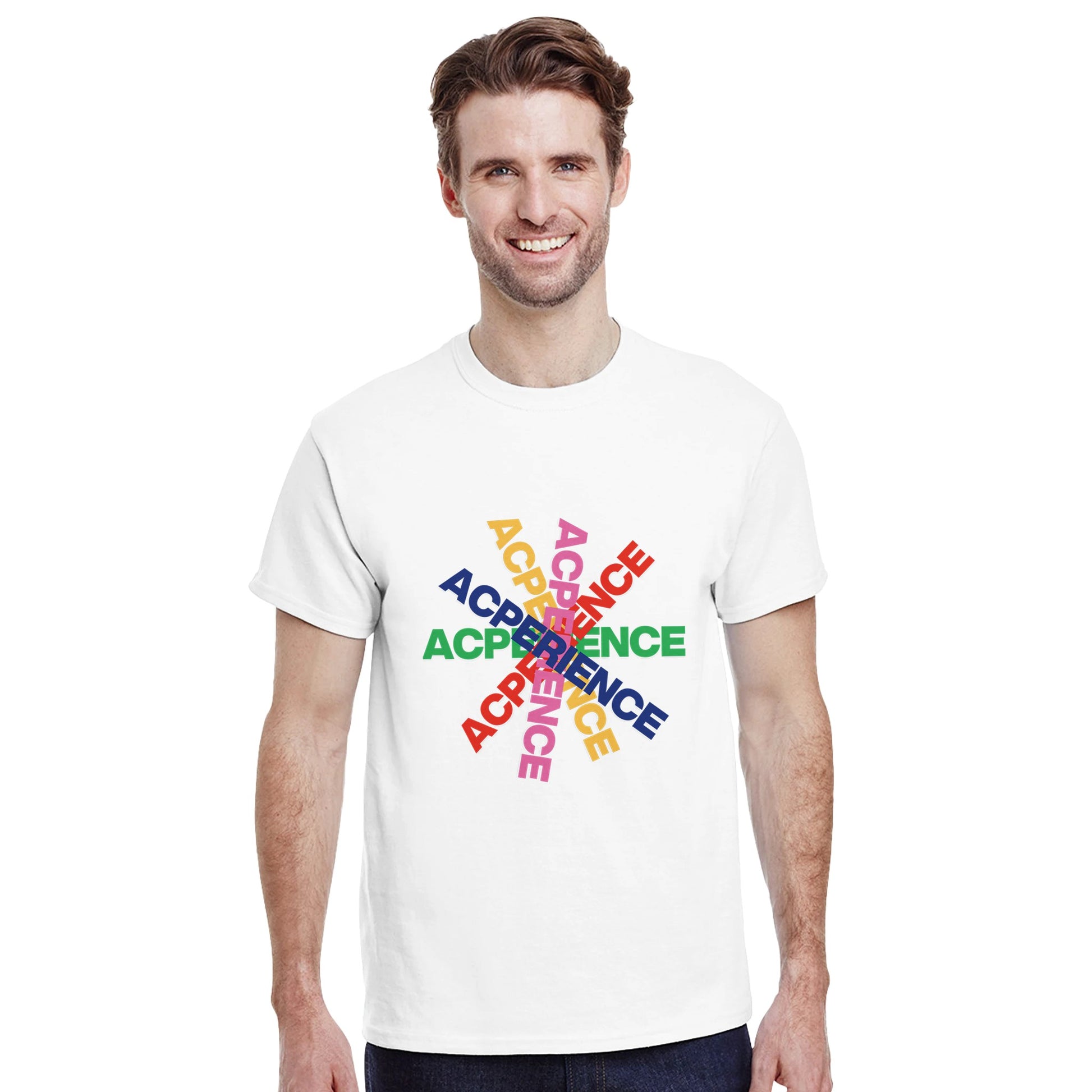 Acperience techno t shirt from slogun male model