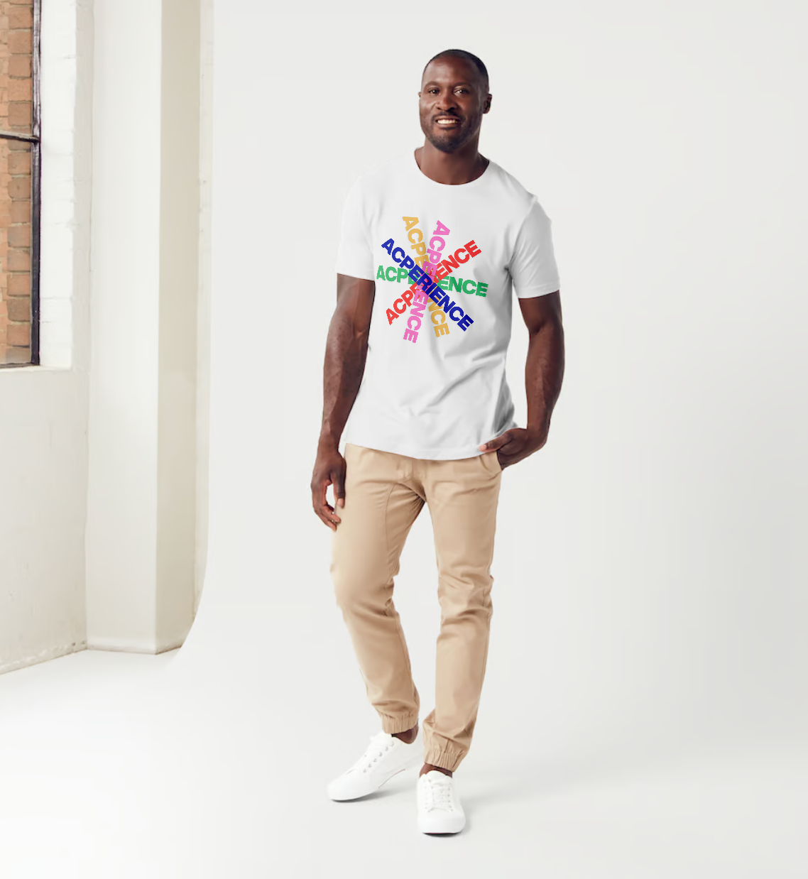 Acperience techno t shirt from slogun male model3