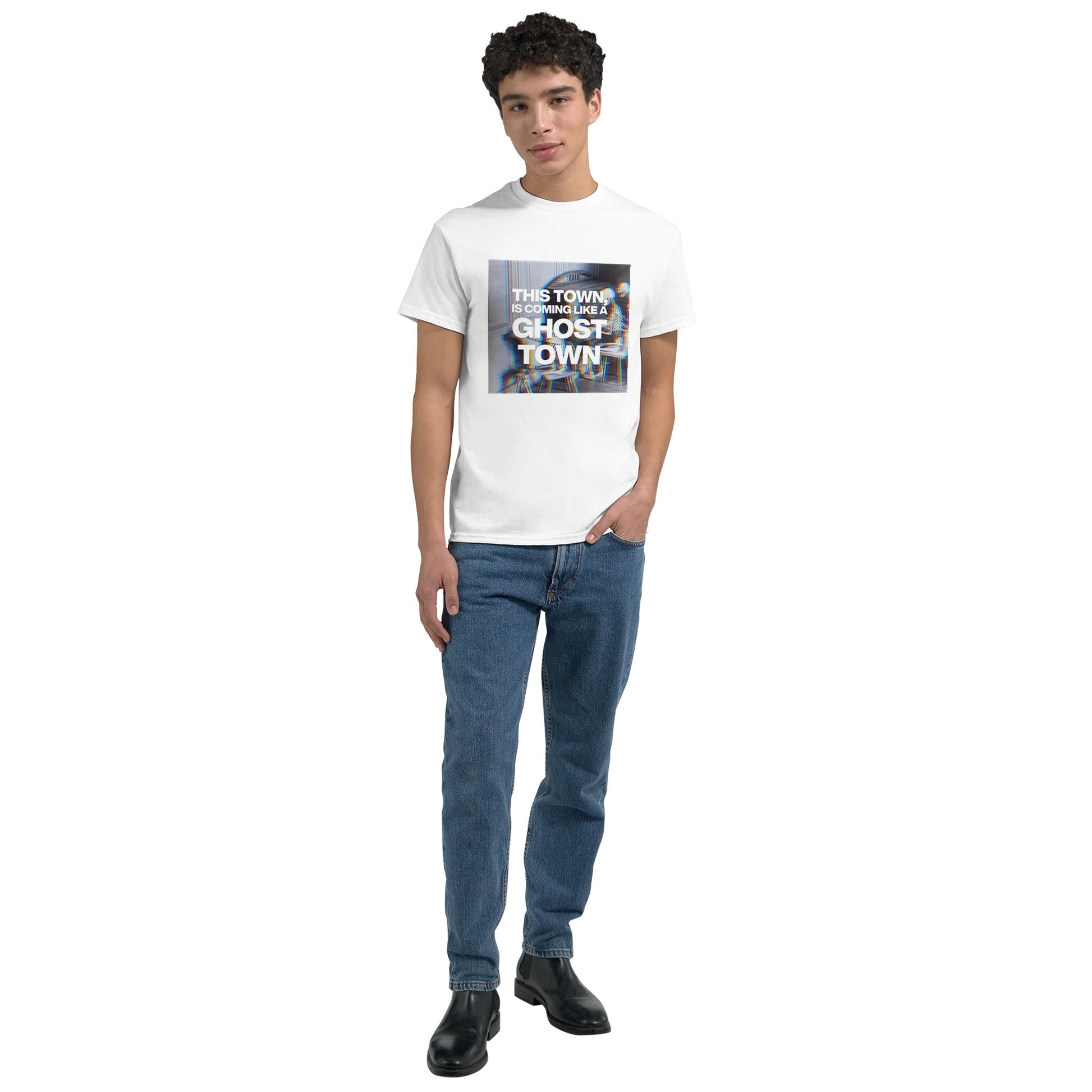 Halloween t shirt the specials ghost town from slogun male model