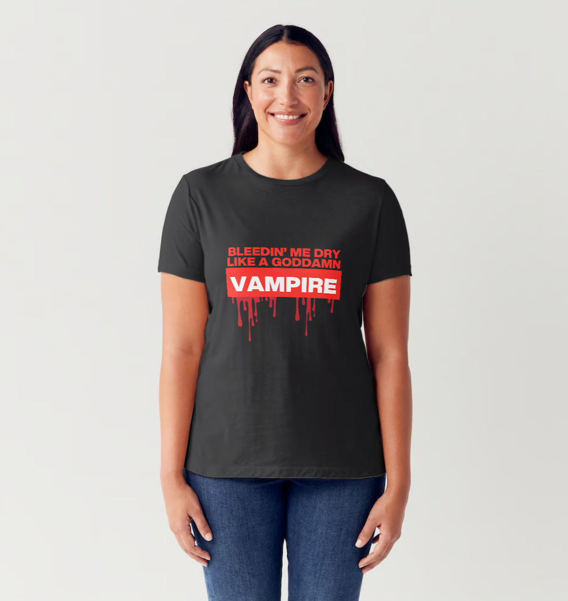 Halloween vampire tee from slogun female modelx