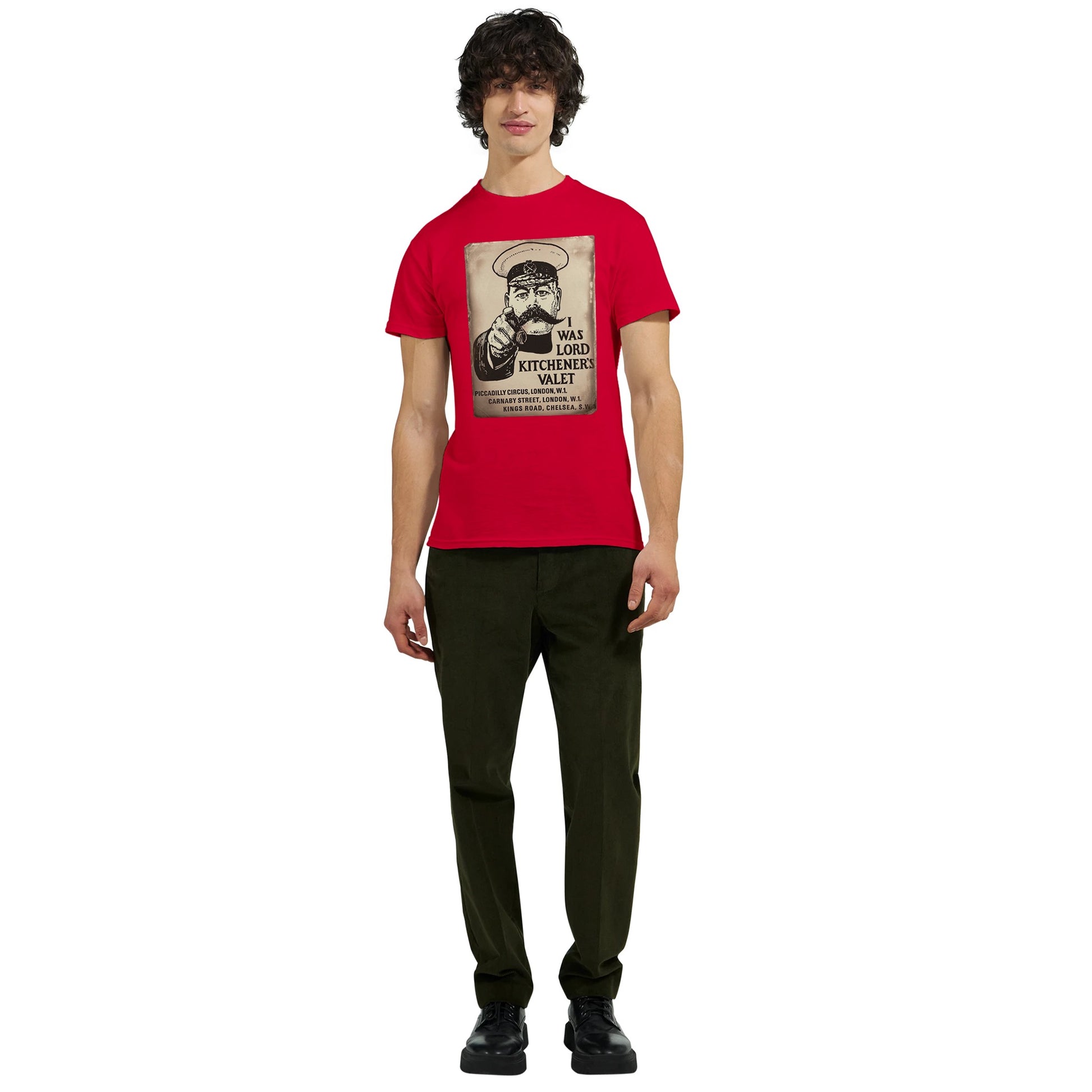 I Was Lord Kitchener's Valet t shirt from slogun male model 