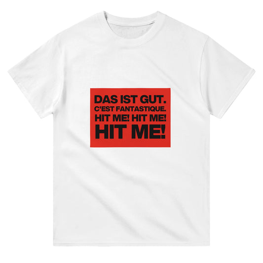 Ian Dury Hit me t shirt from slogun