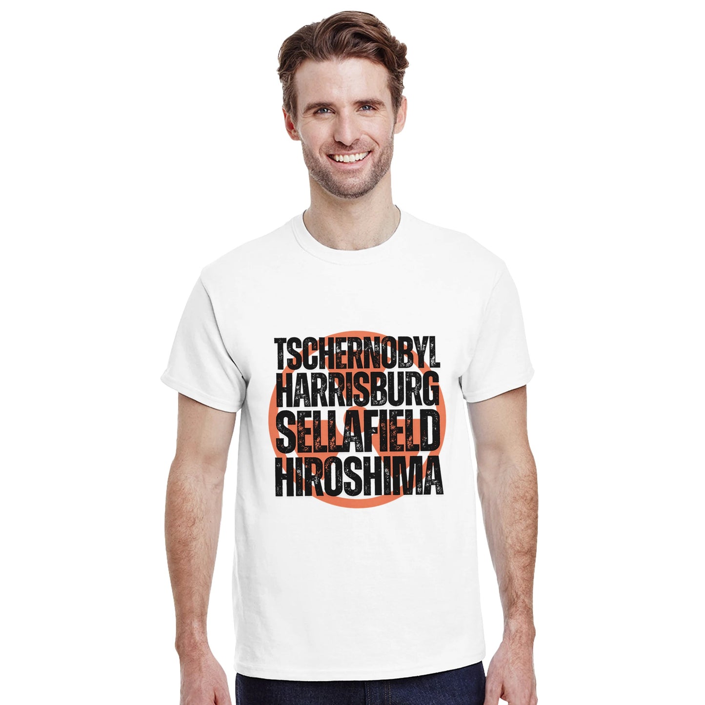 Kraftwerk Radioactivity t shirt from slogun male model
