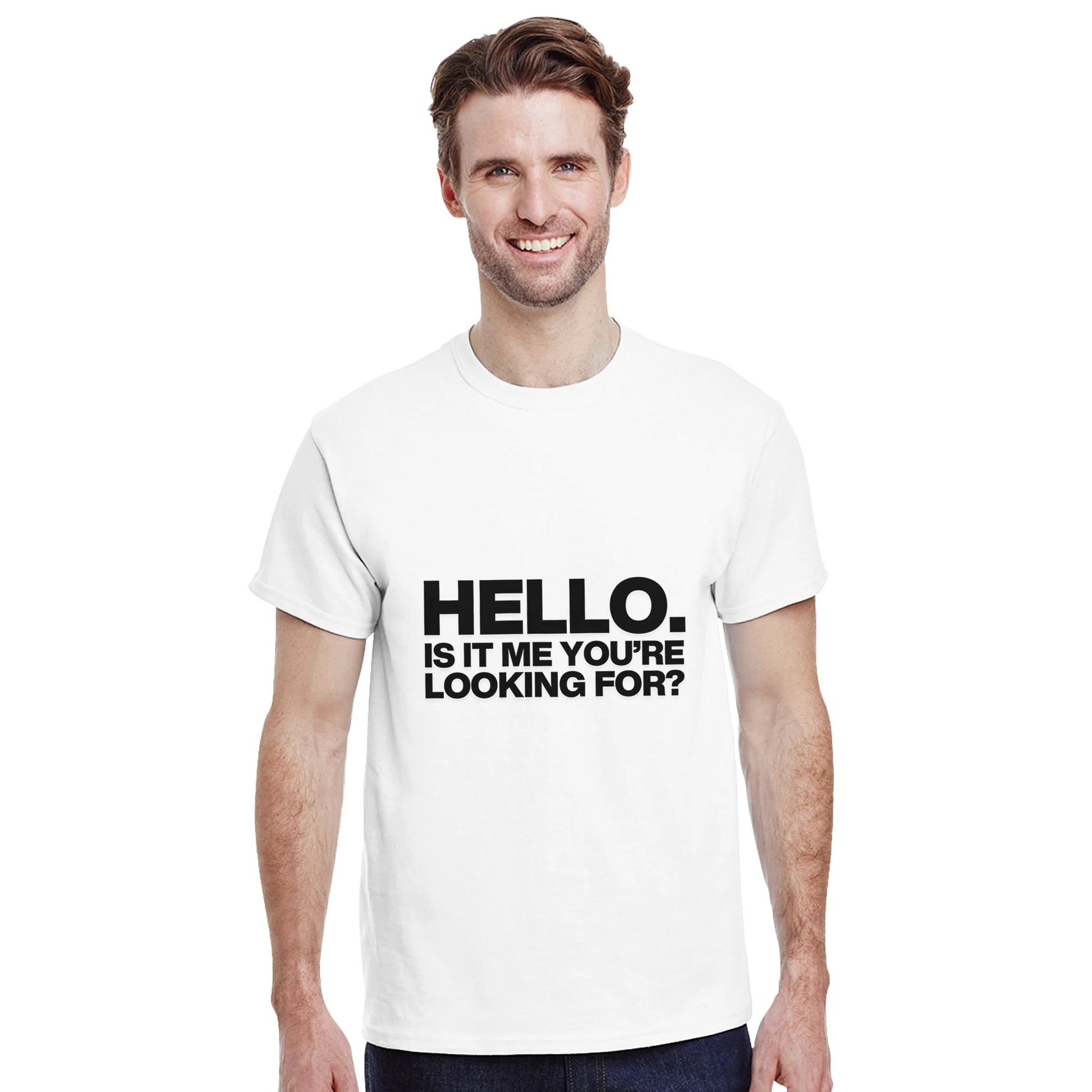 Lionel Richie tee from slogun hello male model