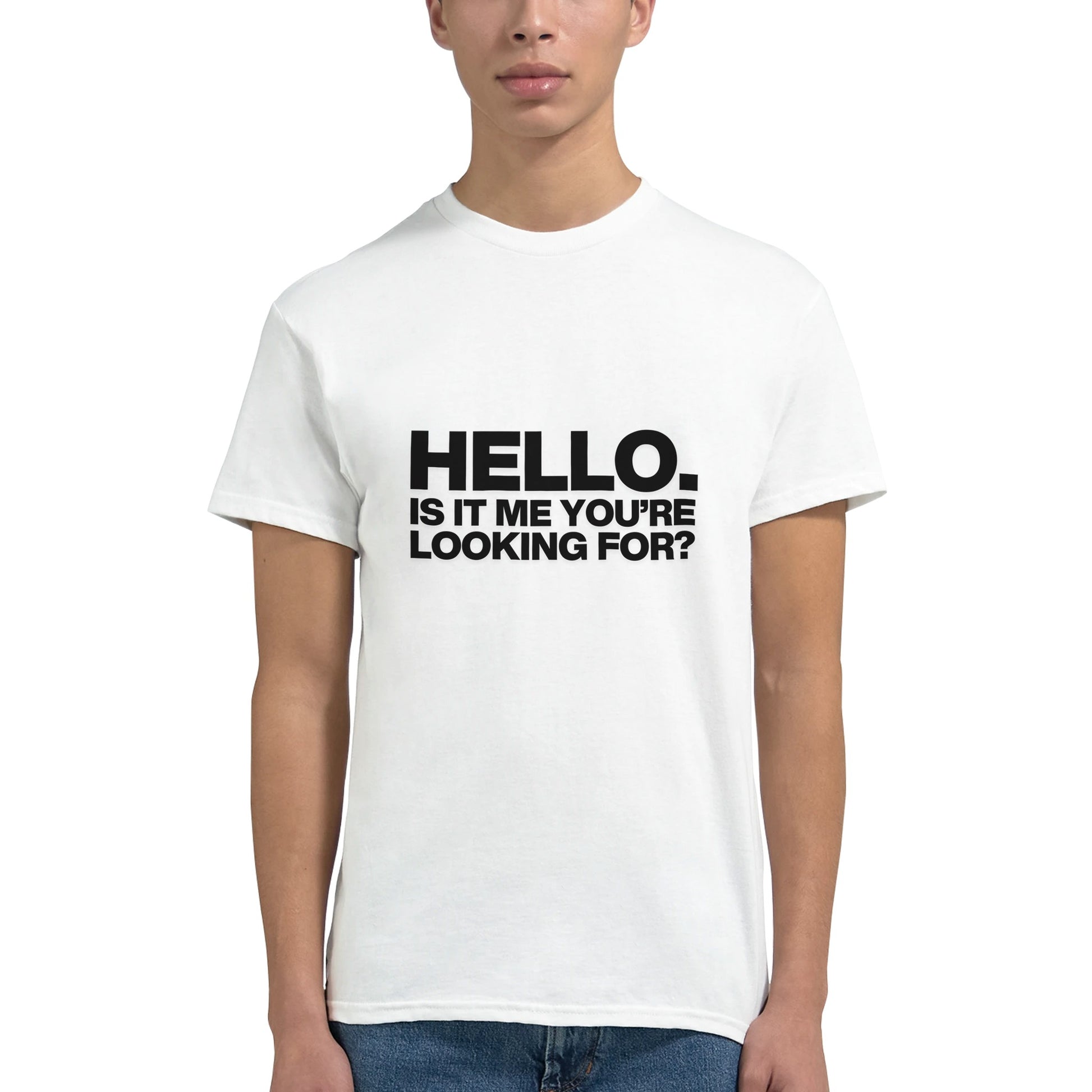 Lionel Richie tee from slogun hello model close