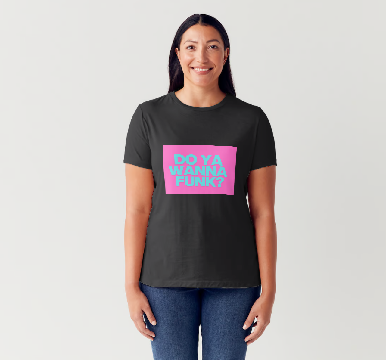 Sylvester disco t shirt from slogun female model