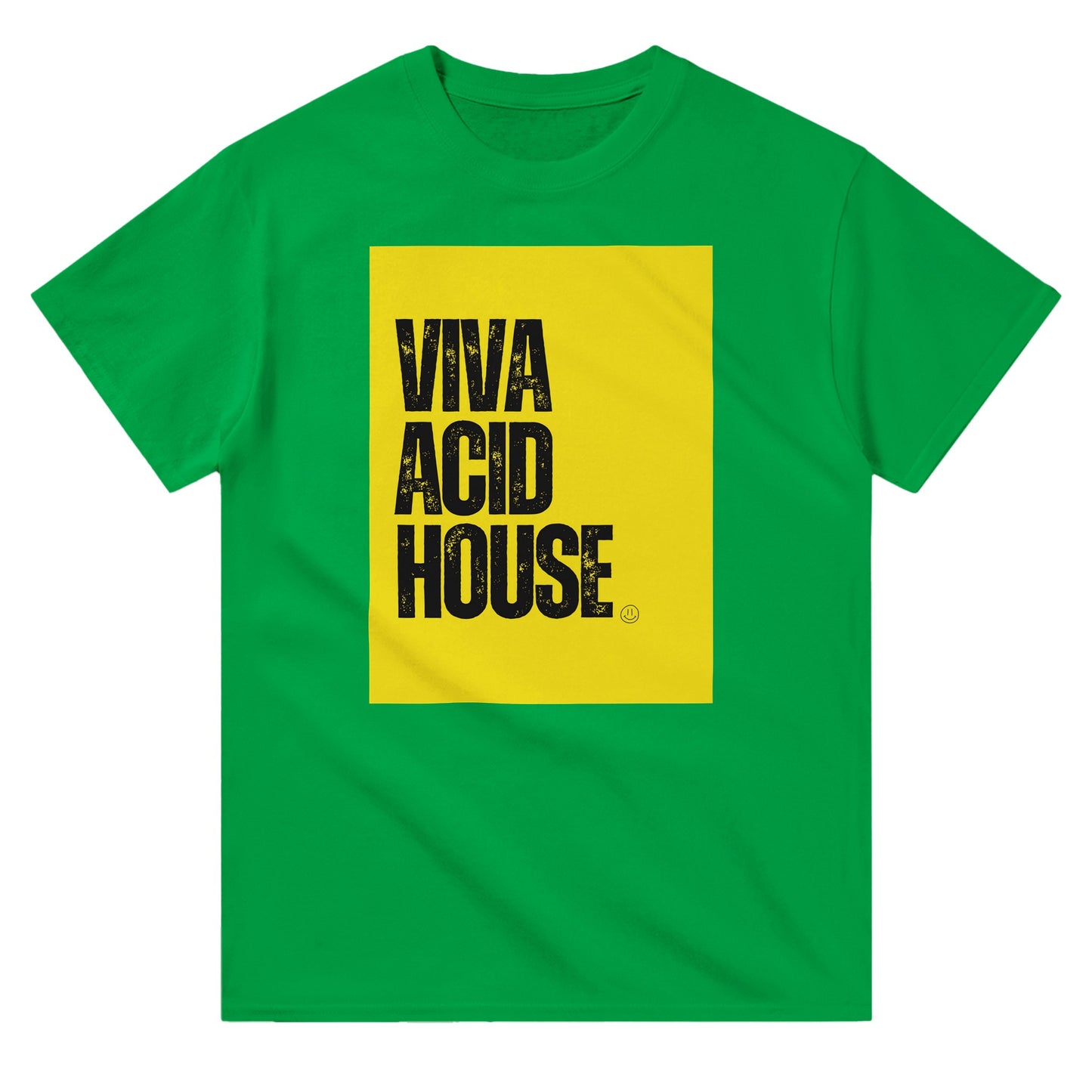 acid house rave t shirt from slogun green