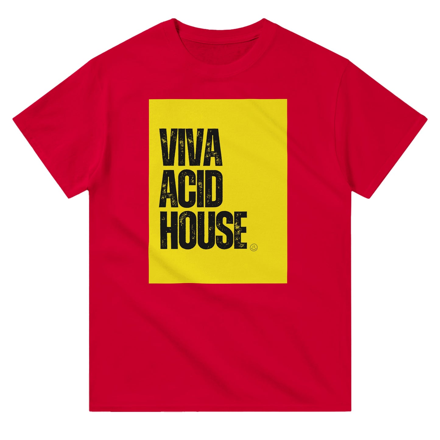 acid house rave t shirt from slogun red