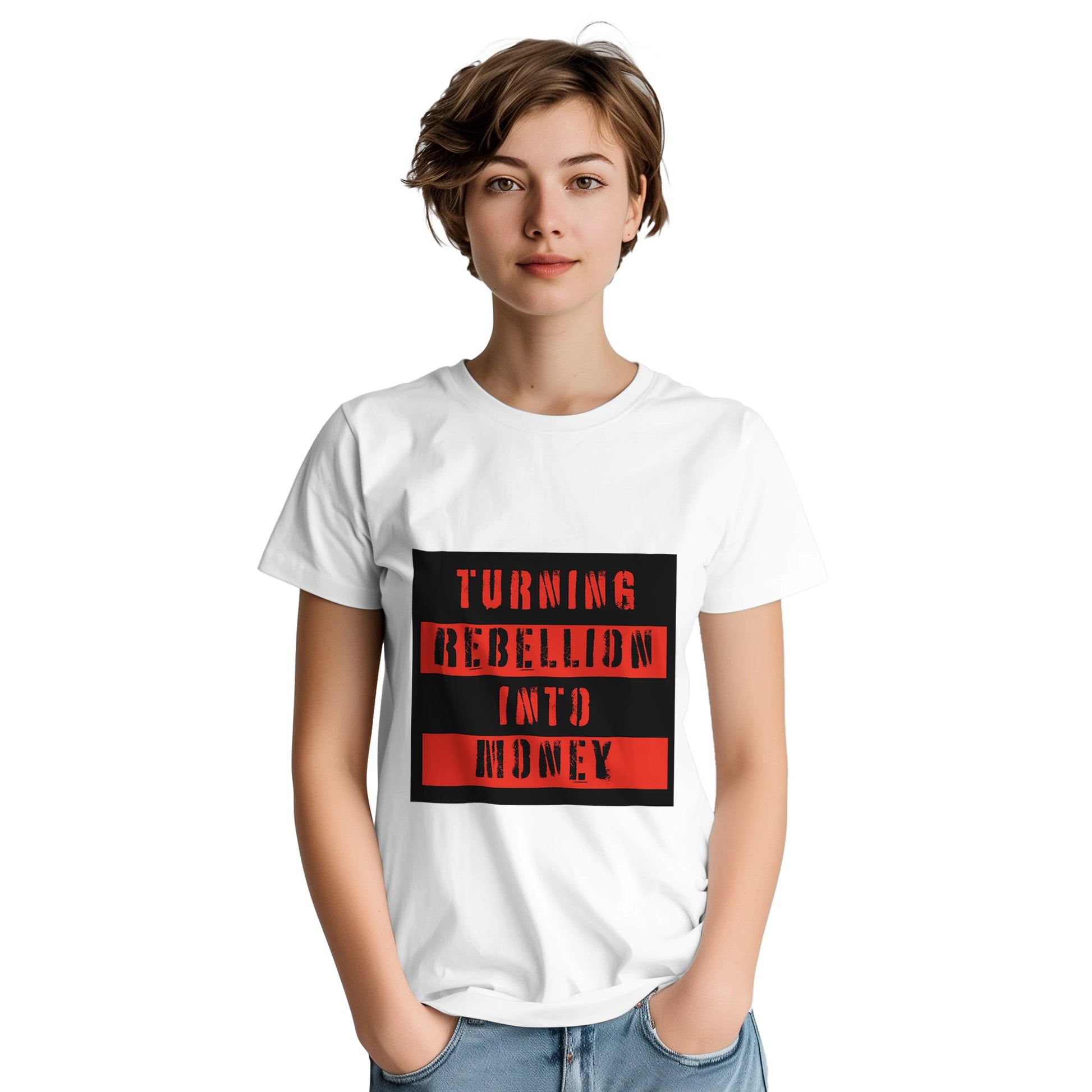 clash band t shirt from slogun female model