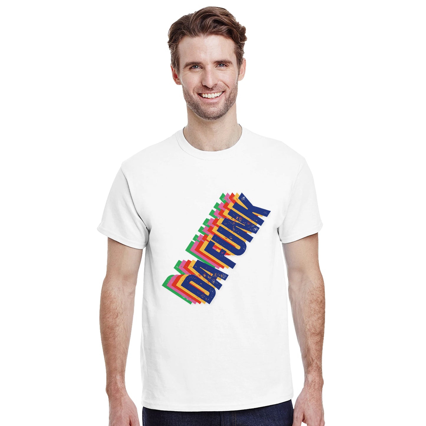 da funk daft punk t shirt from slogun male model