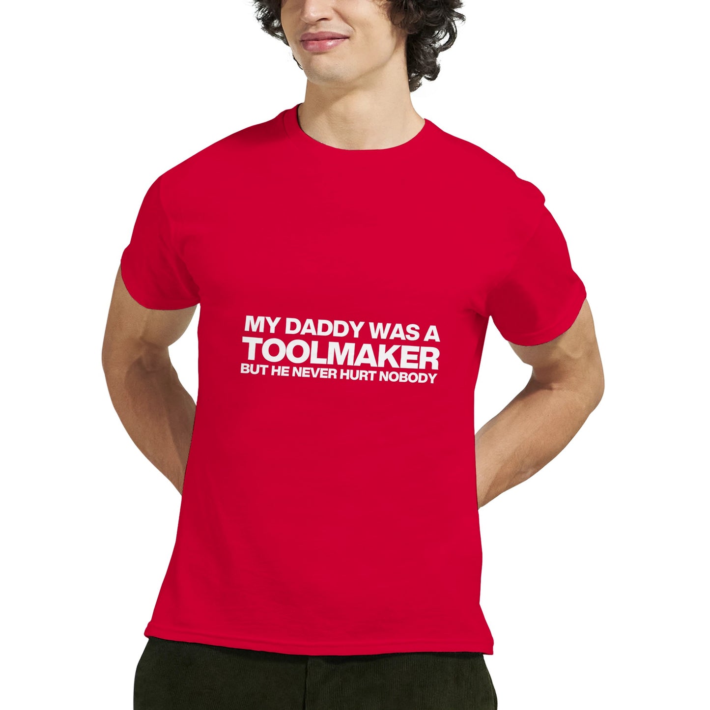 keir Starmer father toolmaker clash t shirt from slogun male model close
