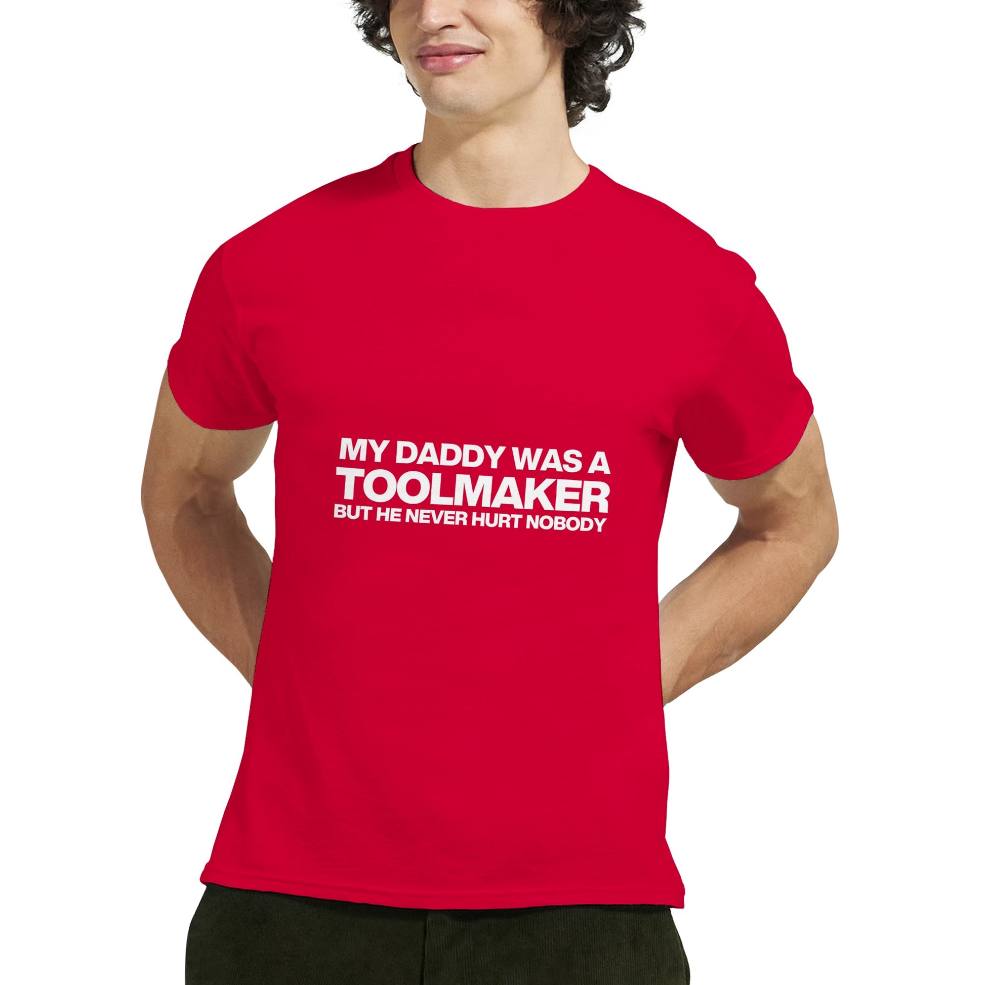 keir Starmer father toolmaker clash t shirt from slogun male model close