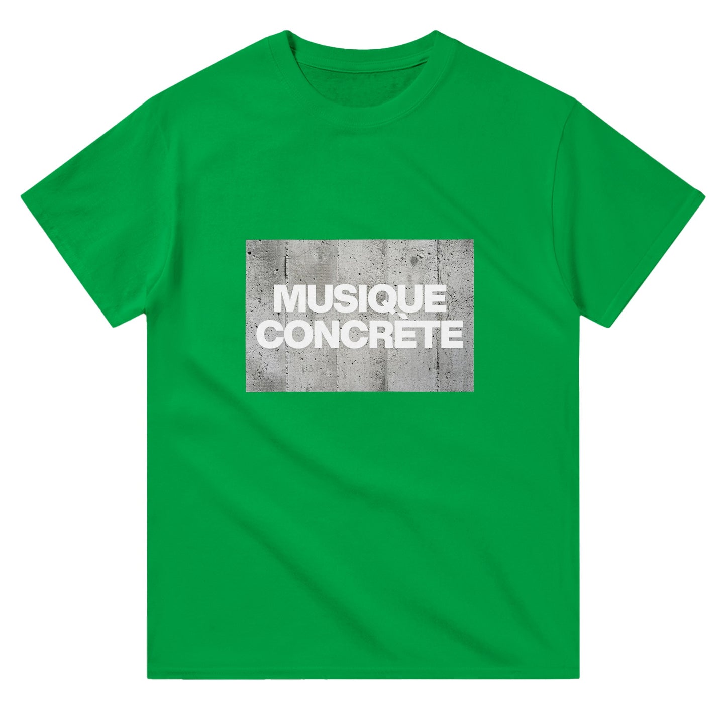 musique concrete t shirt from slogun green