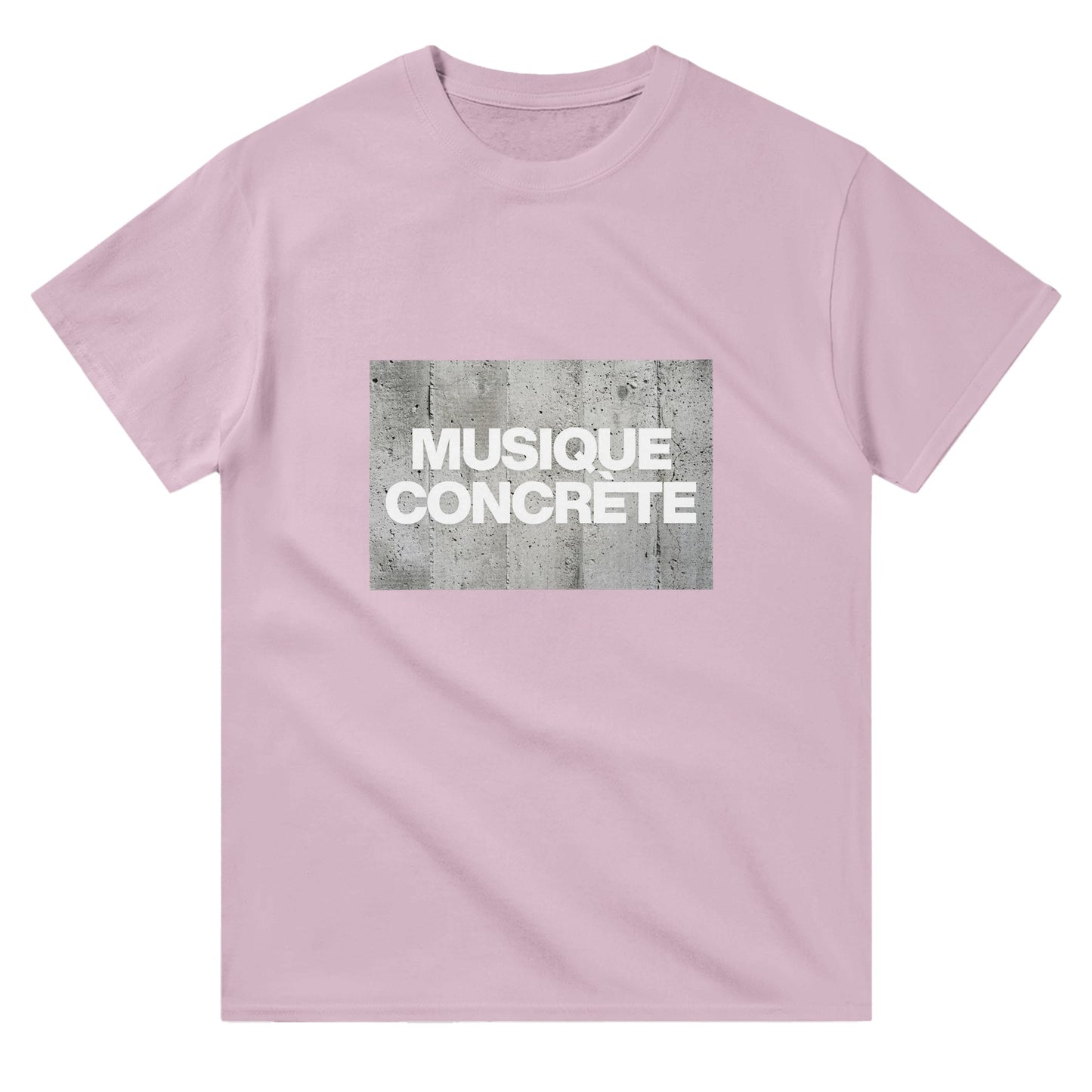 musique concrete t shirt from slogun pink