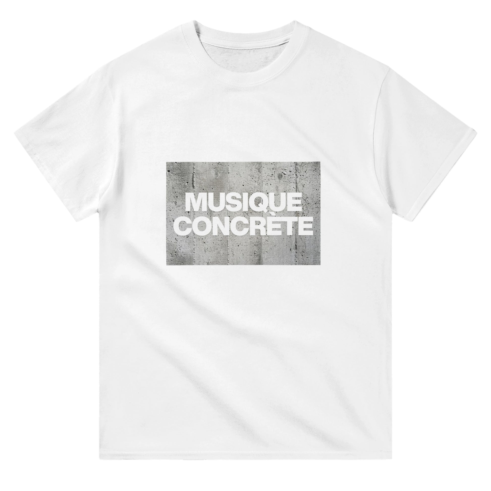 musique concrete t shirt from slogun white