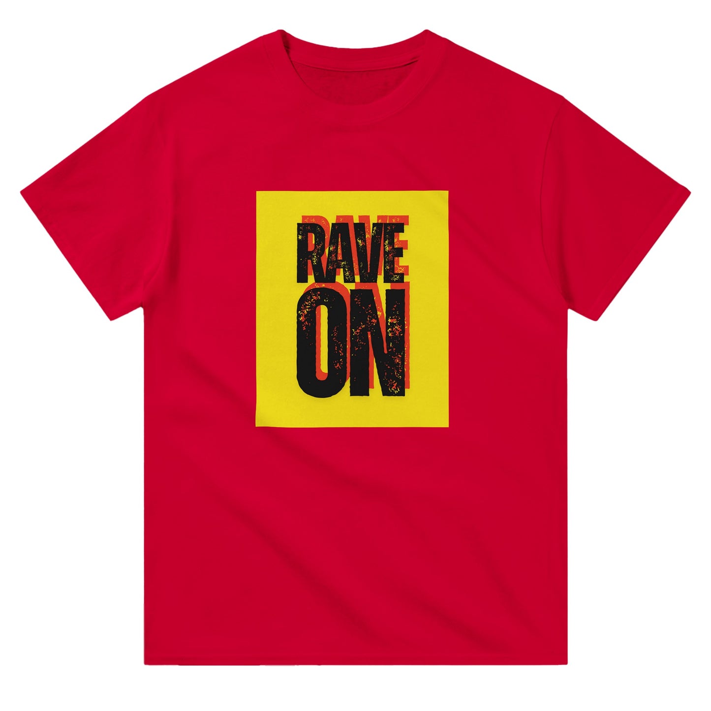 rave on t shirt from slogun