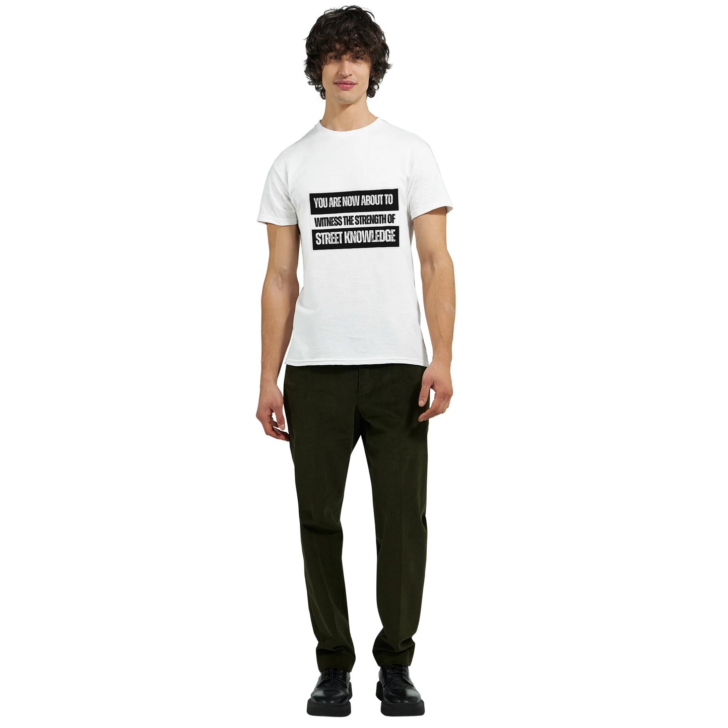 NWA straight outta compton t shirt from slogun male model